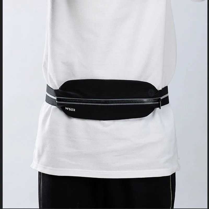 Hidden Sport Running Waist Bag Spandex Men Women Belt Pouch Mobile Phone Storage Case Gym Bum Bag Light Fanny Pack WaterproofXJ240720