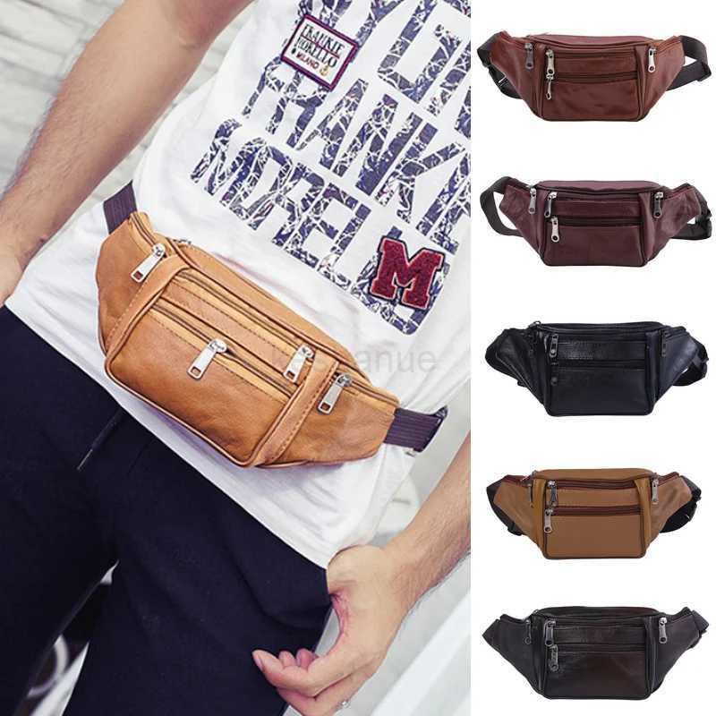 Fashion Men Genuine Leather Waist Packs Men Organizer Travel Waist Pack Necessity Waist Belt Mobile Phone BagXJ240720