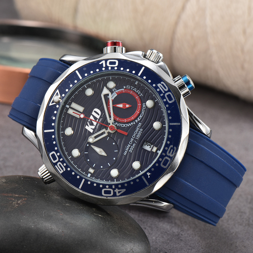 OMG Top Original Brand Luxury Men's Watch Business Casual Steel Strap Quartz Automatic Date Chronograph Function Automatic Date Male AAA Clock