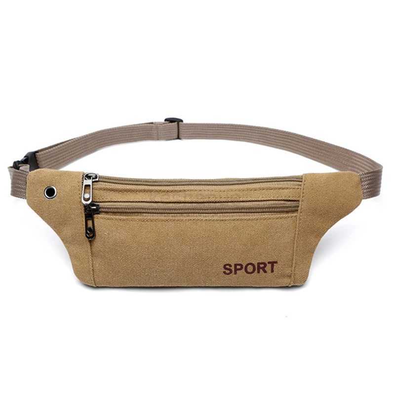 Fanny Pack Running Bags Waist Belt Bag 2024 New Canvas Purse Travel Camping Hiking Pocket Belly Pouch For Phone Coins Women MenXJ240720