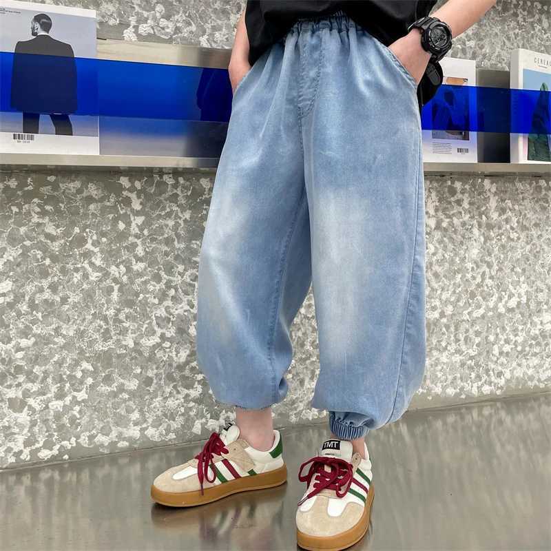 Boy cartoon pattern boy jeans spring autumn childrens jeans casual style childrens clothing 6 8 10 12 14W240718