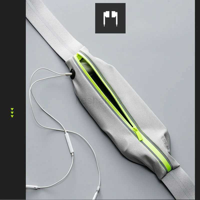 Hidden Sport Running Waist Bag Spandex Men Women Belt Pouch Mobile Phone Storage Case Gym Bum Bag Light Fanny Pack WaterproofXJ240720