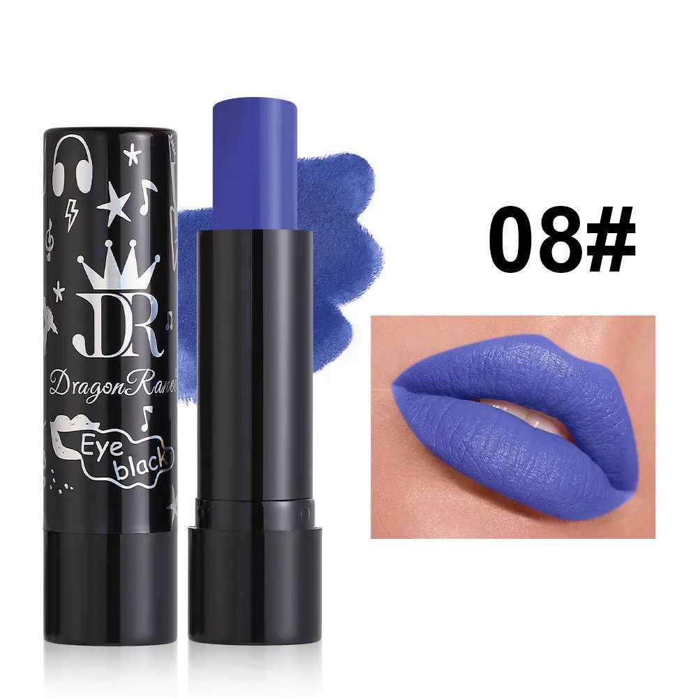 12 Colors Halloween Horror Paint Dark Lipstick Matte Colorful Lipstick Waterproof Lasting Black Lip Gloss Lip Makeup CosmeticsXJ241205