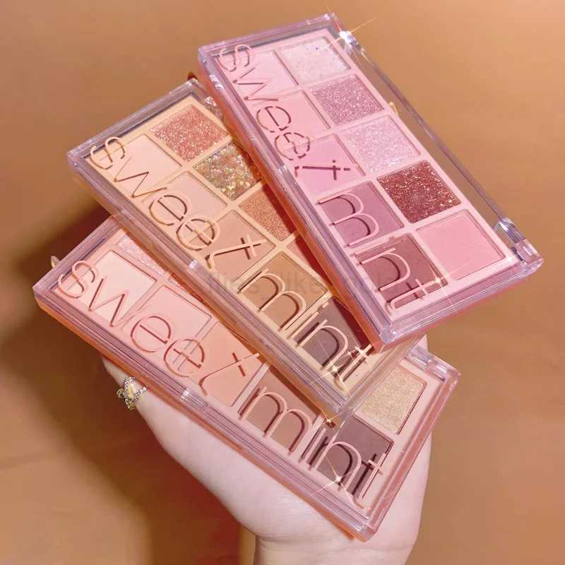10Color Eye Shadow Palette Pumpkin Earth Tone Matte Pearlescent Shimmer Shiny Sequins Eye Shadow Makeup Pigment Korean Cosmetics zxx240720