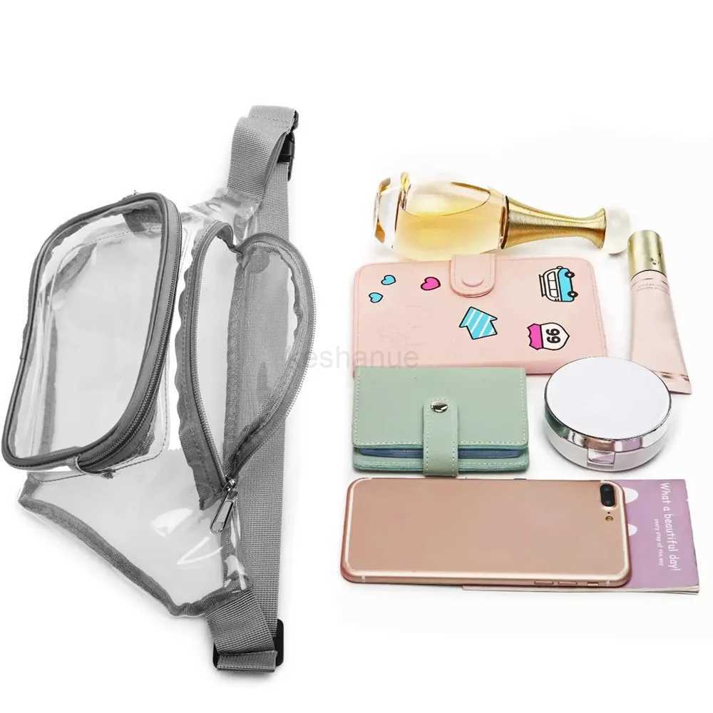 Sports Waist Pack Transparent Waterproof Jogging Fitness Fanny Pack Bag For Cellphone Earphone Money Keys Storage Chest PackXJ240720