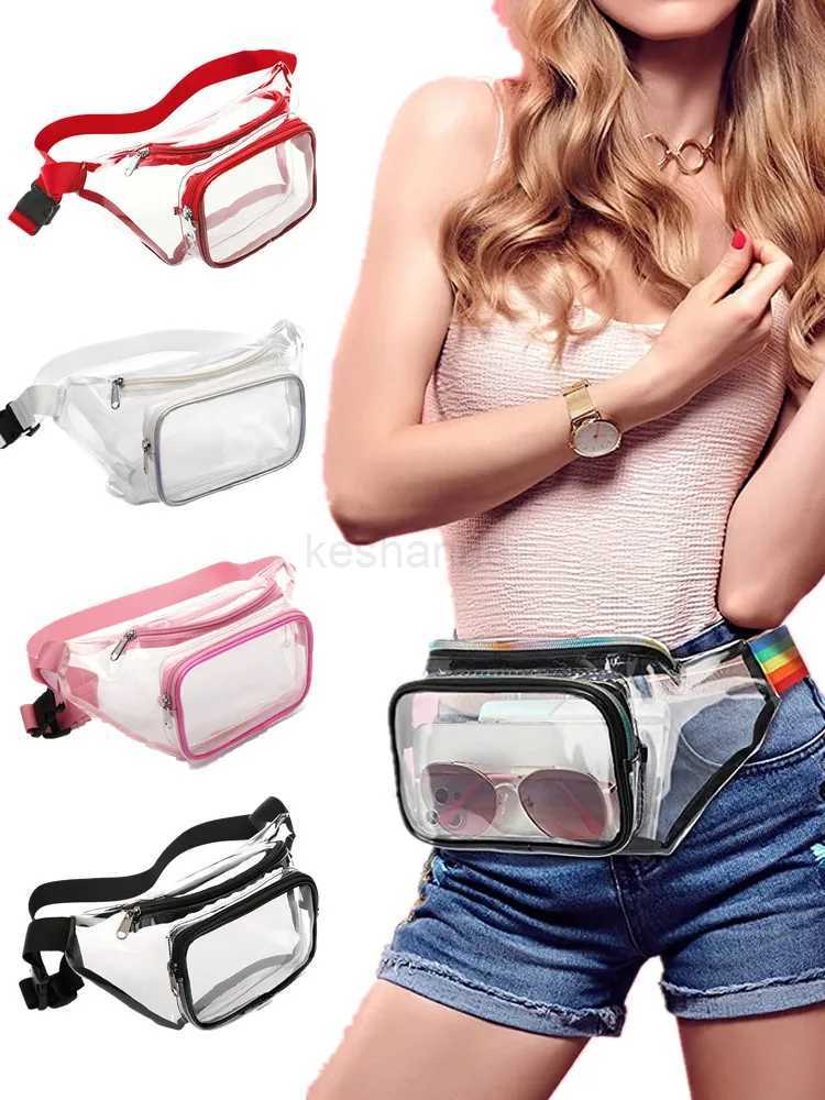 Sports Waist Pack Transparent Waterproof Jogging Fitness Fanny Pack Bag For Cellphone Earphone Money Keys Storage Chest PackXJ240720