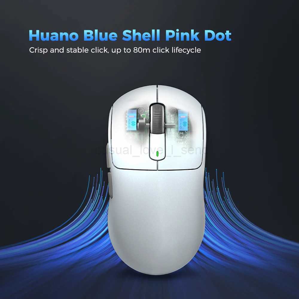 Kysona M600 PAW3395 White Wireless Gaming Esports Mouse 55g 26000DPI 6 Buttons Optical PAM3395 Computer Mice For Laptop PCCL240720