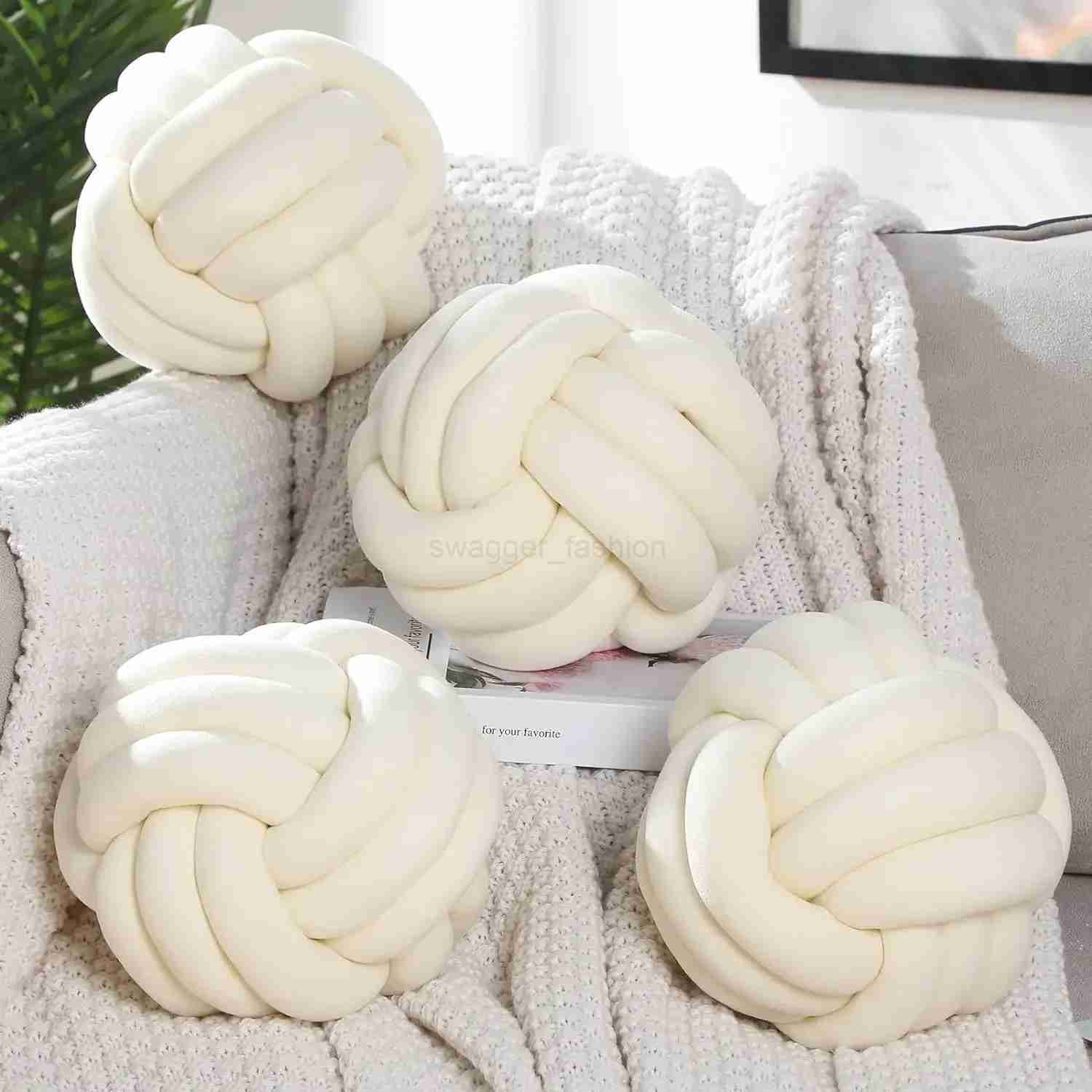 Aesthetic Cushion for Home Room Sofa Car Office Decor Knot Ball Pillow Round Decorative Pillow Throw Plush Floor Pillow LumbarB270720