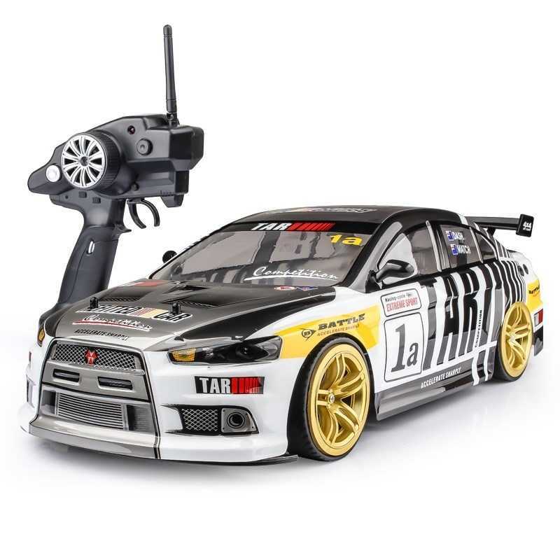 Electric/RC Car CSOC RC Racing Drift Car 70 km/h 1/10 Remote Control One Button Acceleration Dual Battery Large Off Road 4WD ToyL24