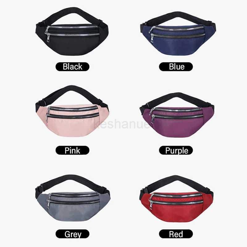 PUOU Waist Pack Bags for Women Nylon Fanny Packs Casual Womens Chest Bags Man Belt Pouch Travel Hip Bag Sport Purses PocketXJ240720