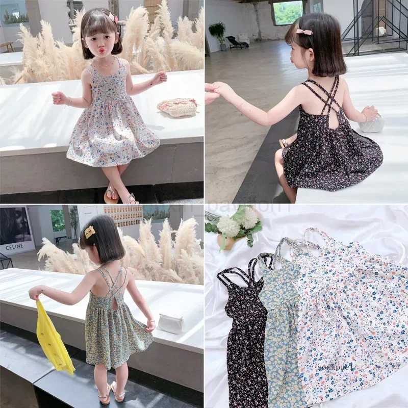 Baby Girls Dress 2024 Summer Chiffon Floral Princess Dresses Cute Kids Sundresses Childrens ClothingXJ240720