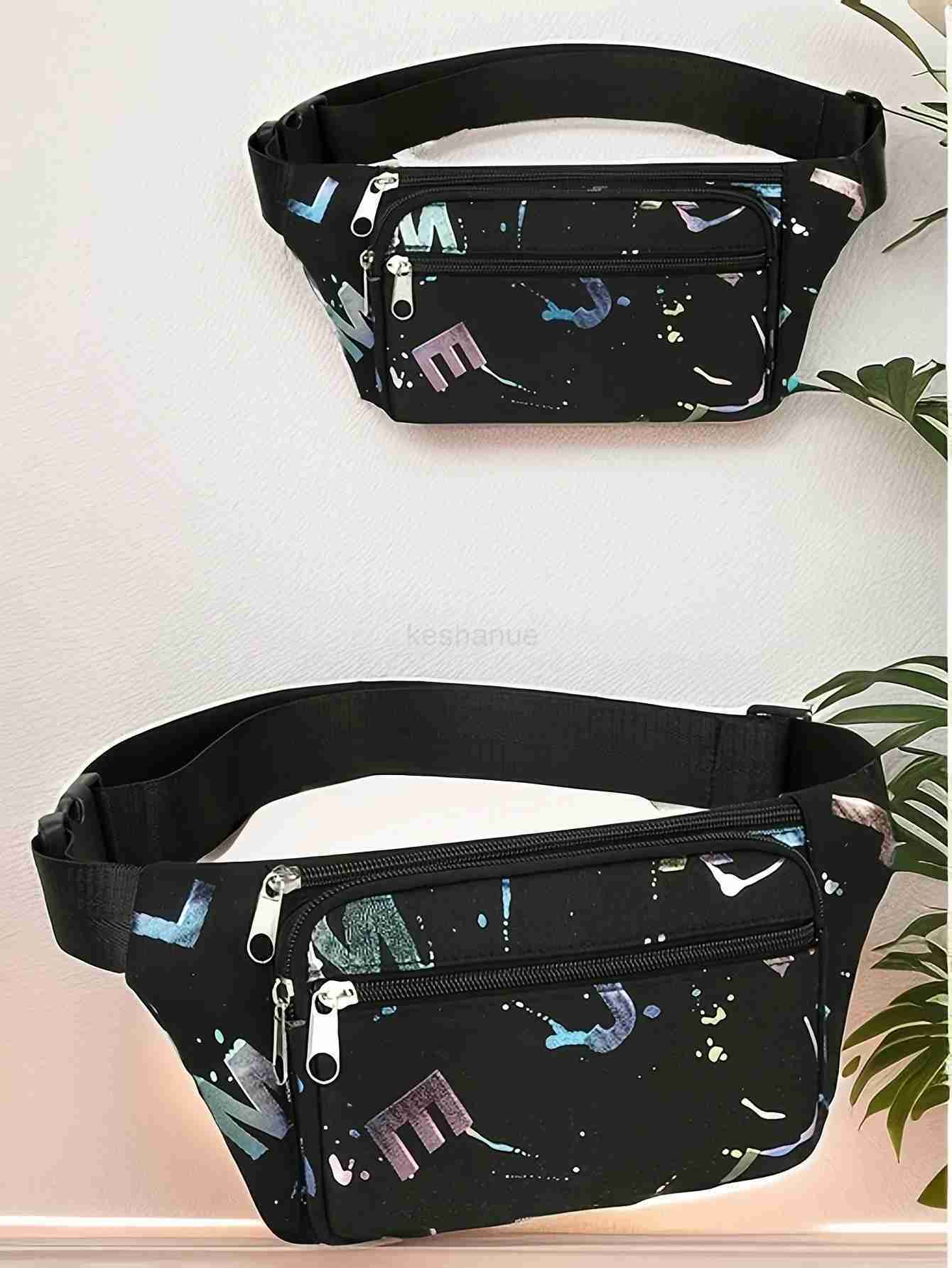 Fanny Packs Women Bronzing Printing Belt Bag Fashion Waist Bags Crossbody Bags Bum Bag Running Travel Workout Waist BagXJ240720
