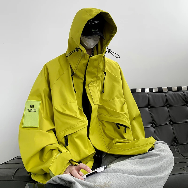 Streetwear Mens Jackets And Coats Autumn Cargo Black 6XL 7XL 8XL Hip Hop Waterproof Outerwear Windproof Overcoats 240716