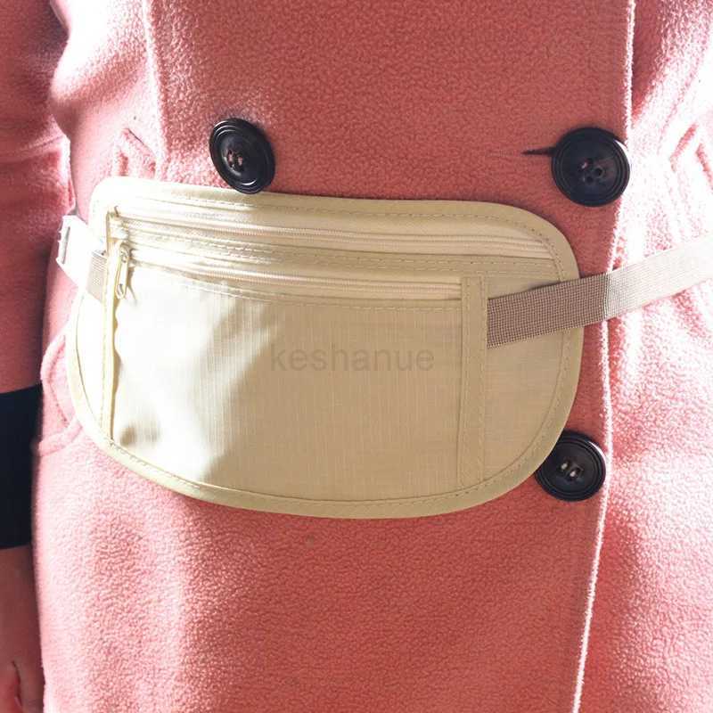 1Pc Invisible Travel Waist Packs Waist Pouch for Passport Money Belt Bag Hidden Security Wallet Casual Sports Bag For Men WomenXJ240720