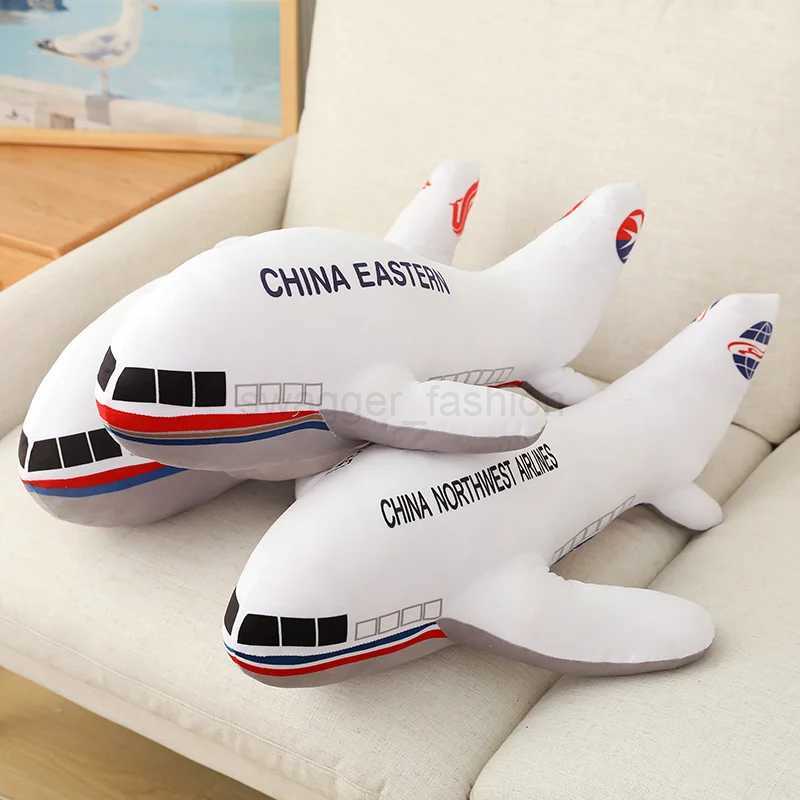 40cm 60cm 80cm Large Size Simulation Airplane Plush Toys Kids Sleeping Back Cushion Soft Aircraft Stuffed Decoration Dolls GiftB270720