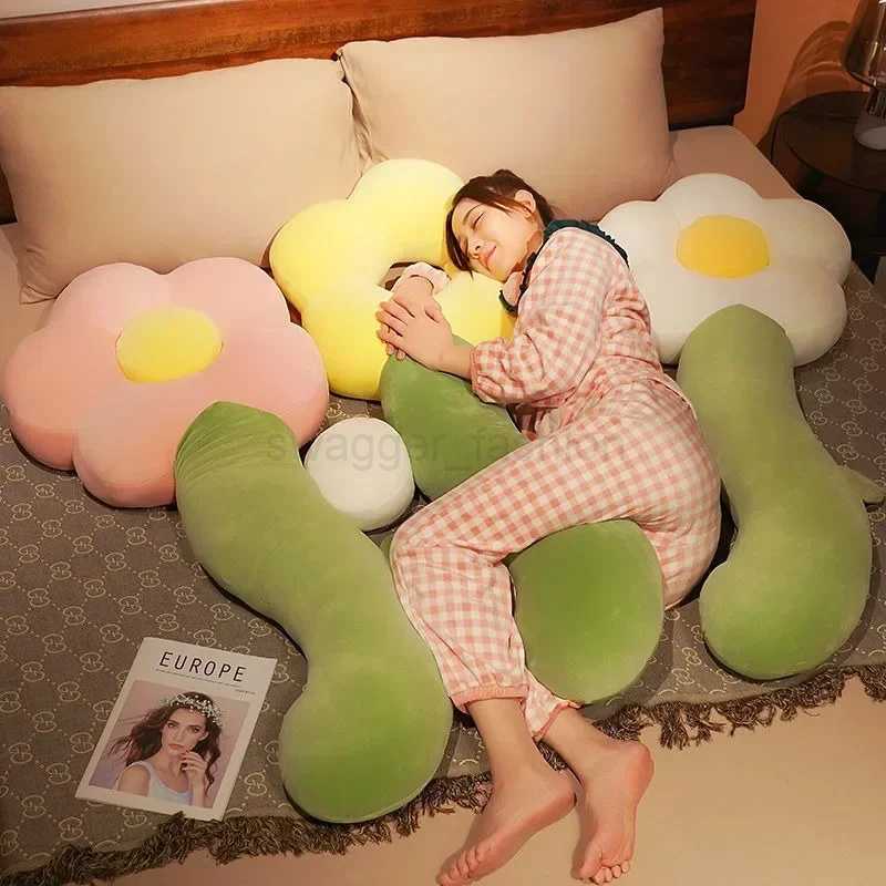 Giant Flower Plush Toy Pillow Creative Large Plush Doll Soft Flower Decorative Stuffed Throw Pillow Sleeping Back Cushion GiftsB270720