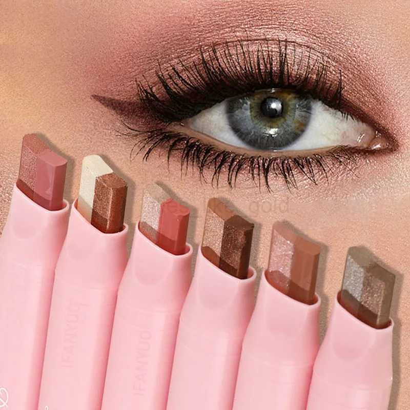 Dual Color Eyeshadow Stick Rotatable Gradient Eye Shadow Pen Pearlescent Glitter Shimmer Eye Pigments Powder Highlighter Makeup zxx240720