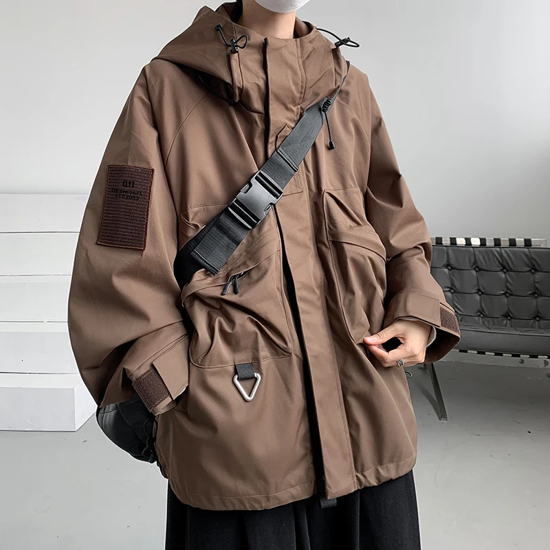Streetwear Mens Jackets And Coats Autumn Cargo Black 6XL 7XL 8XL Hip Hop Waterproof Outerwear Windproof Overcoats 240716