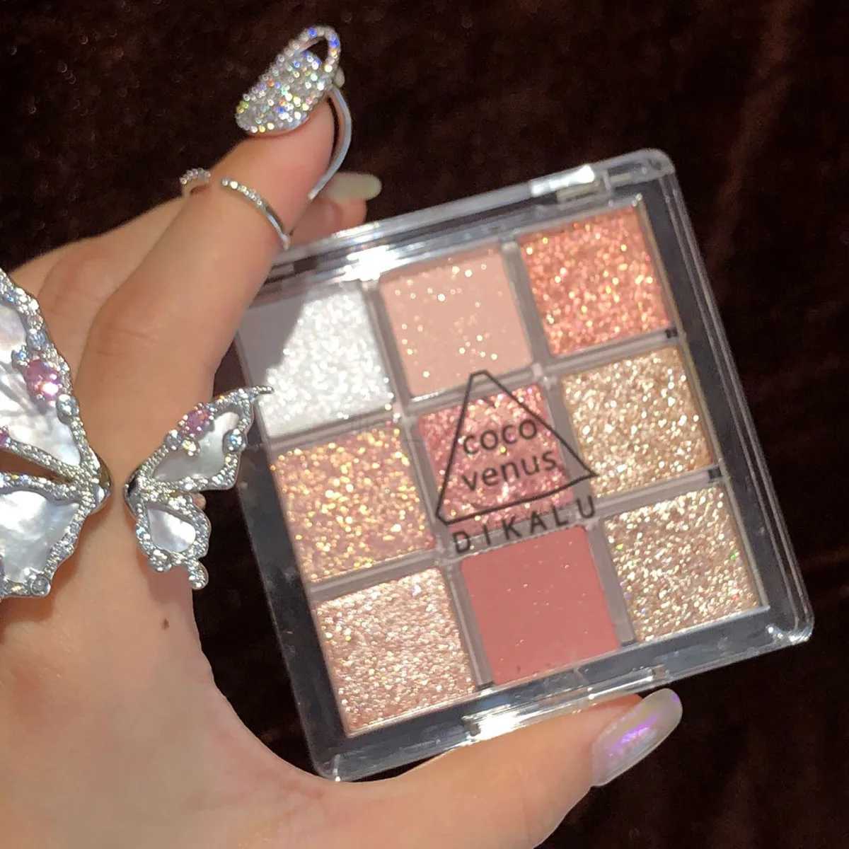9 Colors Glitter Matte Eyeshadow Palette Unique Charm Cheap Women Korean Shiny Pigments Long Lasting Waterproof Eye Makeup zxx240720