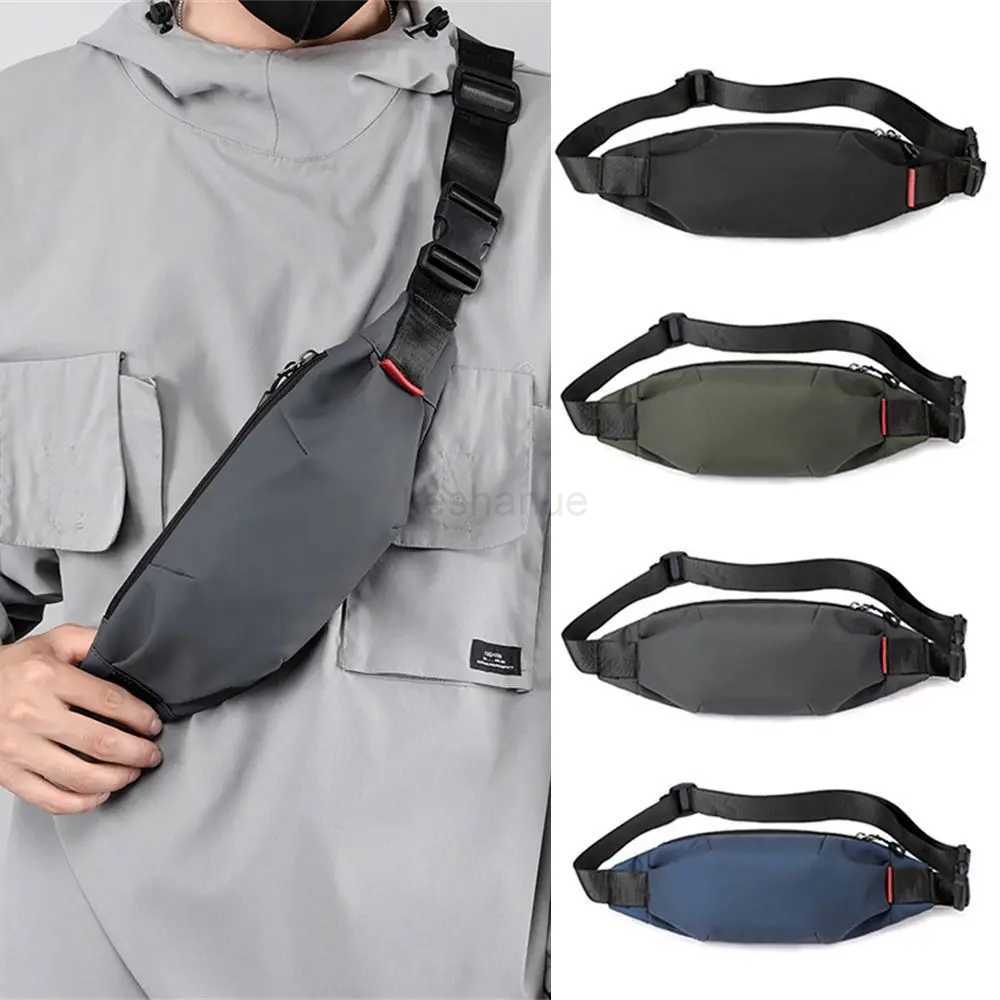 Men Nylon Waist Bag Chest Pack Cellphone Pouch Outdoor Sports Cross-body Bag Casual Running Cycling Bum Belt BagXJ240720