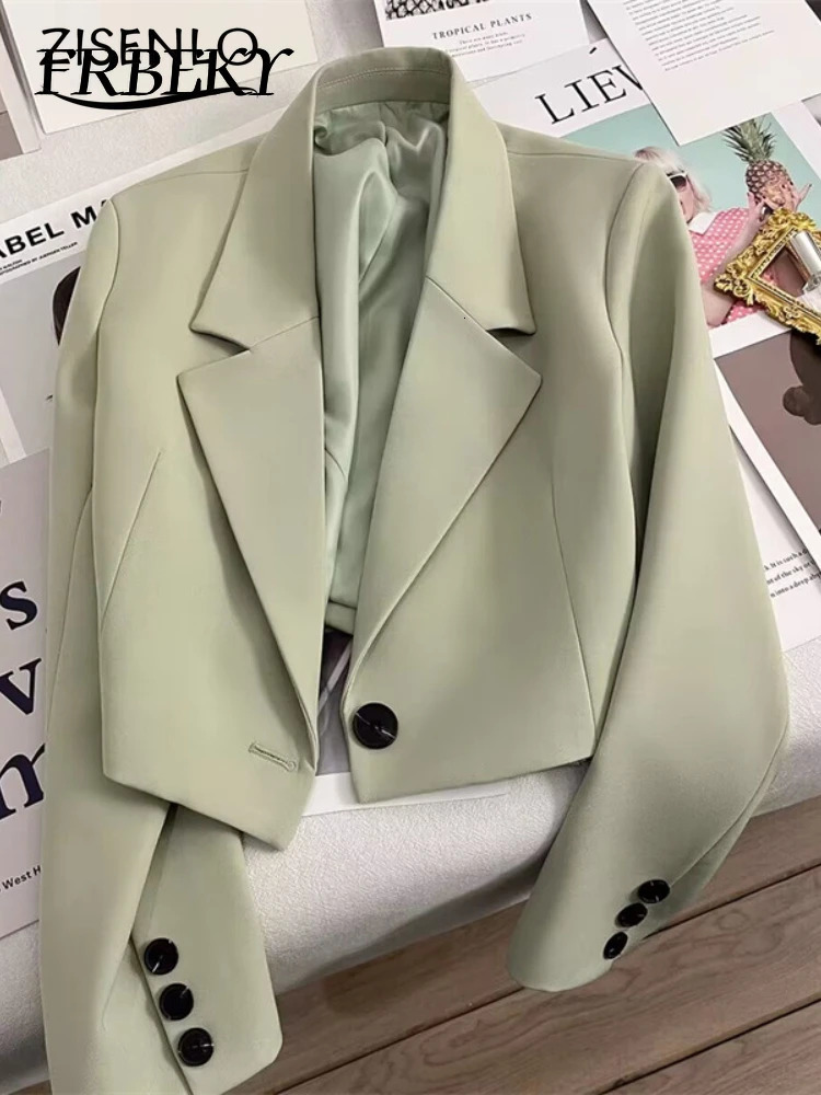 Blazer Woman Spring Solid Color Temperament Suit Jacket Fashion Trend Suit Elegant Outerwears Korean Reviews Many Clothes 240715