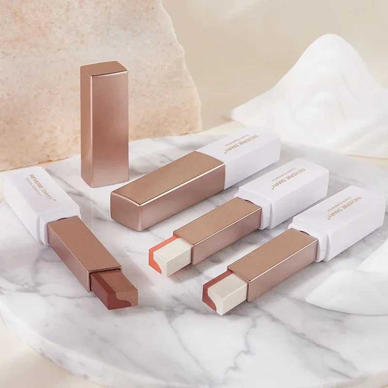 Velvet gradient two-tone eyeshadow stick A touch of two colors Gradient is not easy to smudge Rotating retouching eye shadow pen zxx240720