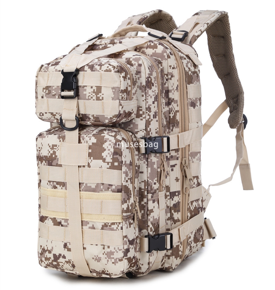 New Oxford Cloth Medium 3P Attack Tactical Backpack for Military Fans Outdoor Backpack CS Camouflage Bag 35L