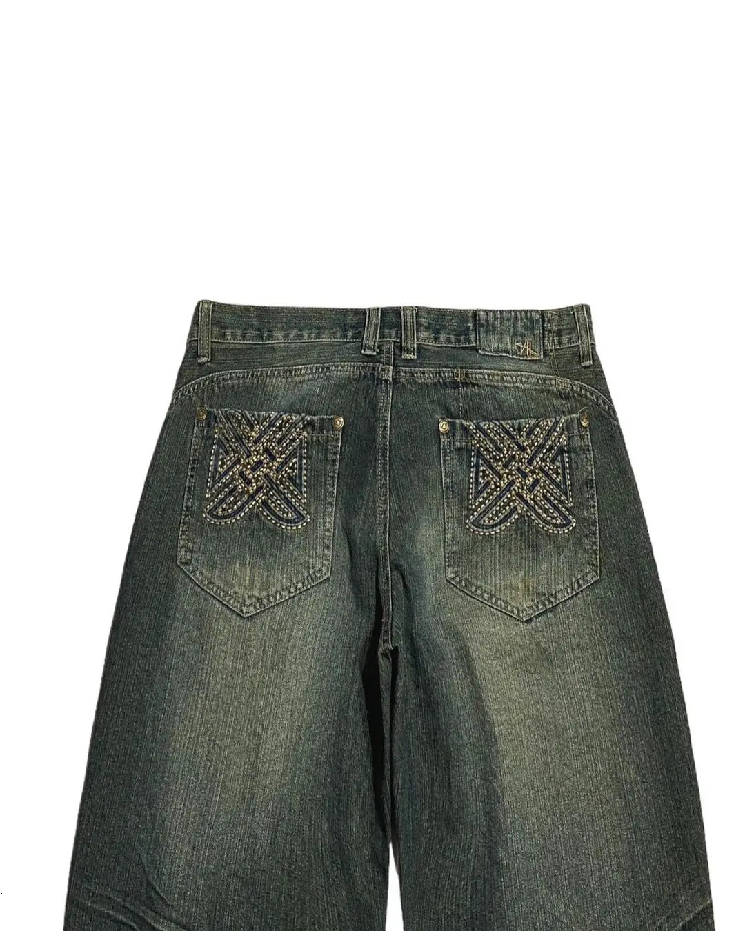 Streetwear Y2K Jeans American Hip Hop Washed Loose for Men and Women Harajuku Trendy High Waist Wide Leg Pants 240713