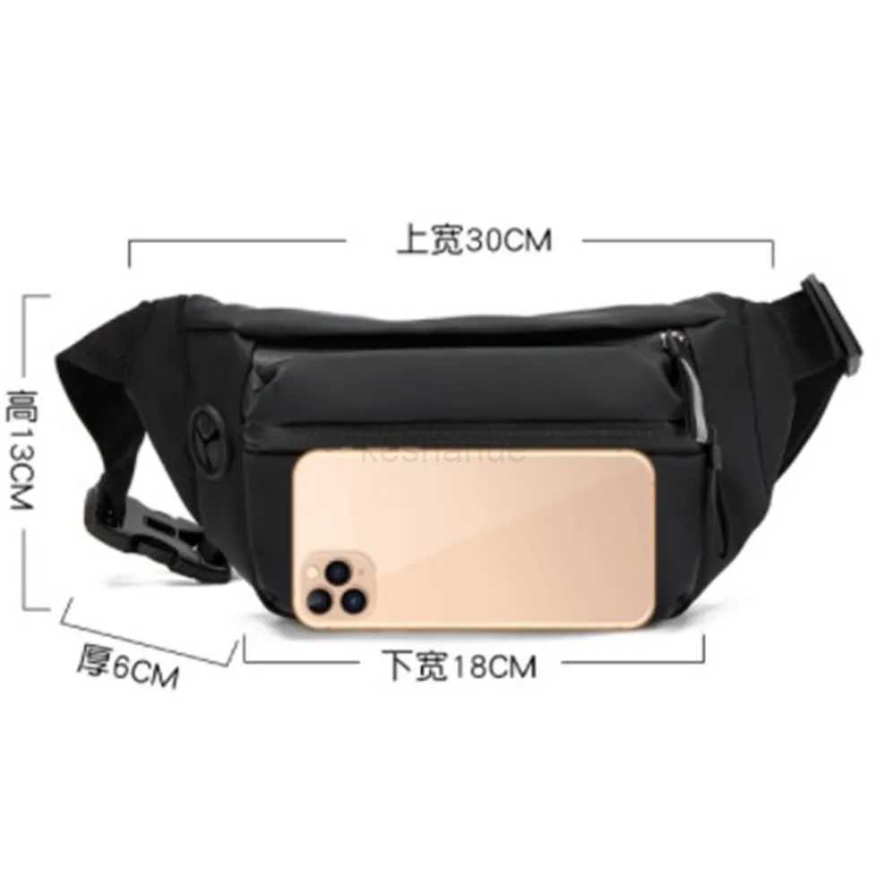 New Outdoor Waist Bag Men Waist Bum Bag Running Jogging Belt Pouch Zip Fanny Pack Mobile Phone Bag Travel Oxford Cloth Chest BagXJ240720