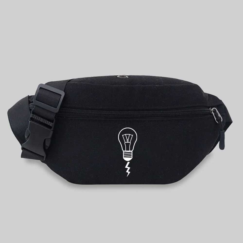 Fashion Chest Messenger Bags Women Travel Waist Bag White Picture Series Shoulder Crossbody Bag Outdoor Sports Waist Storage BagXJ240720