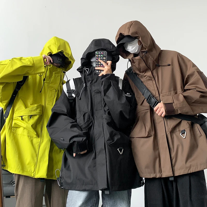 Streetwear Mens Jackets And Coats Autumn Cargo Black 6XL 7XL 8XL Hip Hop Waterproof Outerwear Windproof Overcoats 240716