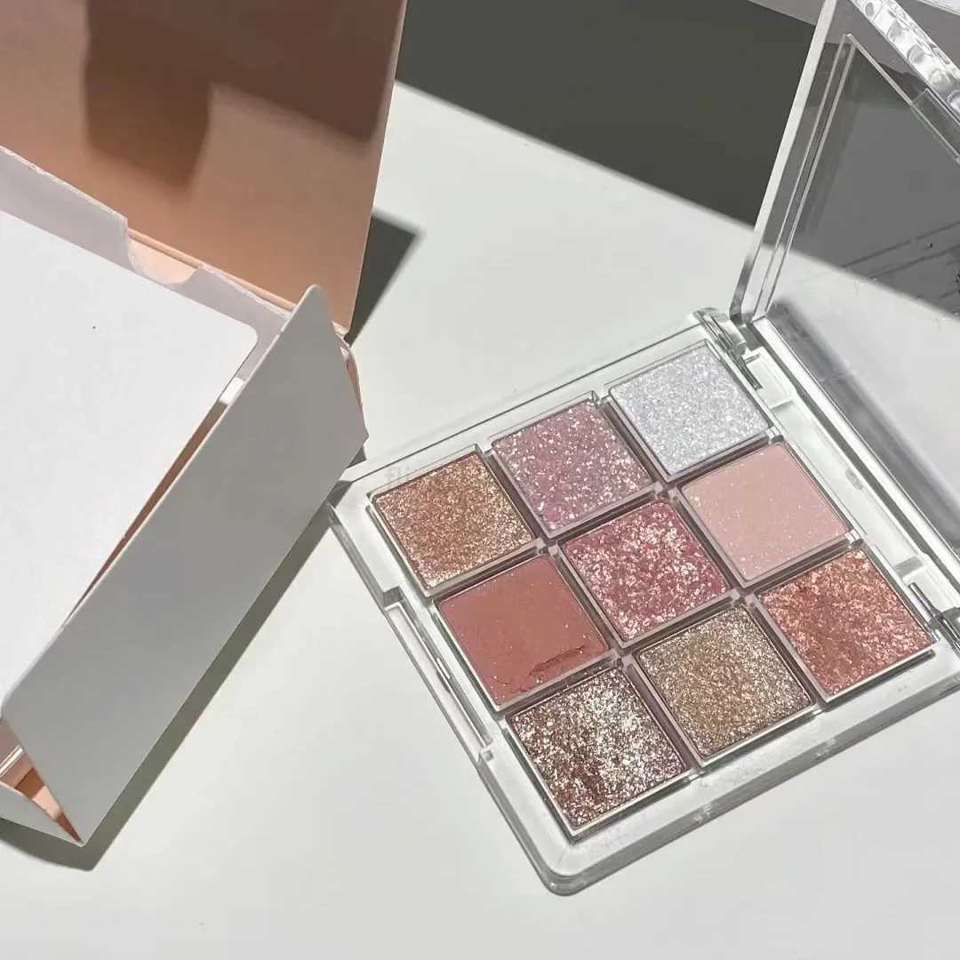 9-color dim light smoke eye shadow palette dim light waterproof long-term eye shadow pearl bright color eye shadowW240730
