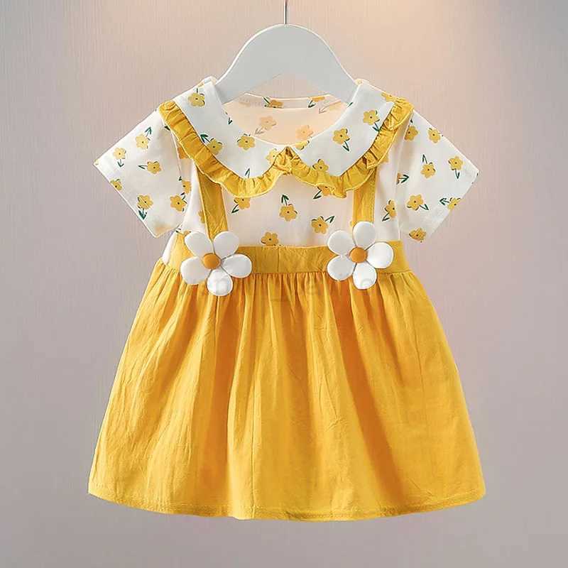 Princess Costume Summer Baby Girl Dress Doll Collar Wedding Birthday Party Outfit Toddler Girl Clothing Children Lovely A1087-1XJ240720