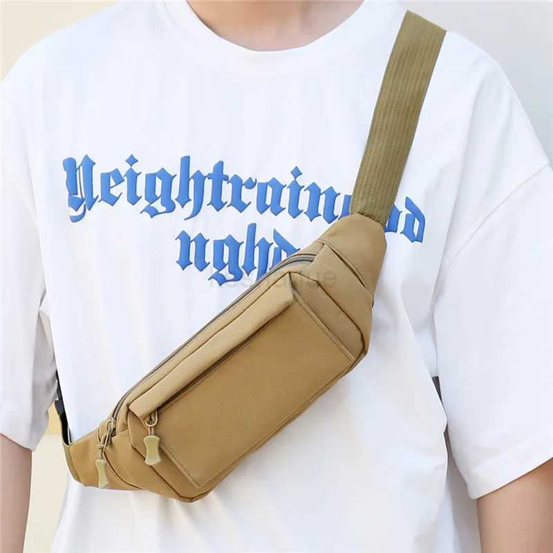 Mens Waist Bag Tactical Pouch Men Women Shoulder Belt Bags Hip Sack Oxford Cloth Waterproof Banana Male Fanny Pack for PhoneXJ240720