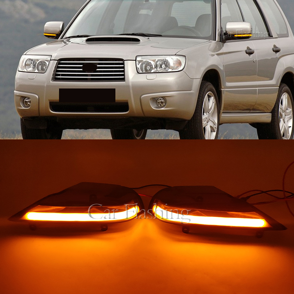 For Subaru Forester Outback Legacy 2003-2008 Rearview Mirror Repeater Lamp Dynamic LED Mirror Turn Signal Indicator Light