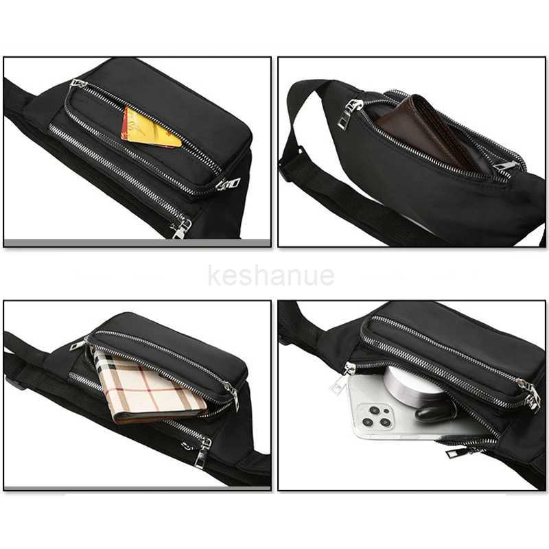New Fashion Oxford Cloth Waist Bag Zipper Chest Bag Sport Travel Girl Waist Belt Bags Fashion Phone Waist Pack for WomenXJ240720