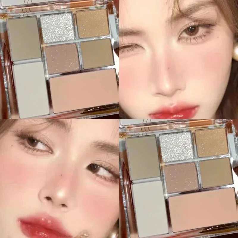7 Colors Eyeshadow Palette Pearly Matte Earth Color Eyeshadow Portable Shiny Long Lasting Natural Eyeshadow Eye Makeup Cosmetic zxx240720