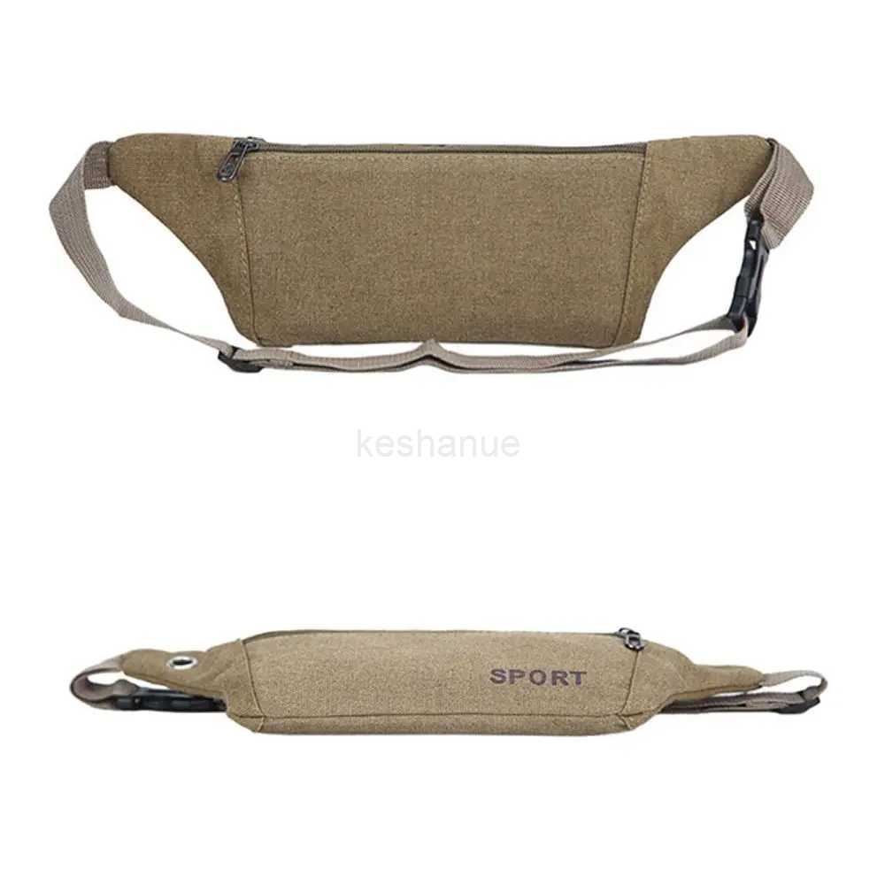 New Fashion Women/Men Waist Packs Multi-Pockets Fanny Pack Pouch Hip Purse Satchel Canvas Belt Bags Casual WalletXJ240720