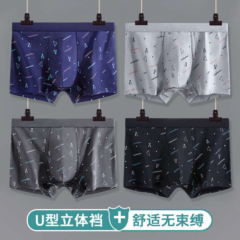 New 3D Pure Cotton Men's Printed Boxer Underwear Boxer Calecon Mens Boxers Designer Mens Underwear Designer Boxers Boxer Men Underwear Mutande