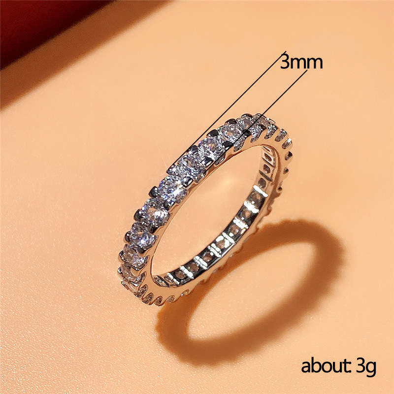 Designer Ring Shiny Diamond Ring Women Men Couple Wedding Ring Luxury Jewelry Ladies Girl Wedding Party Gift Accessories Size 5-12