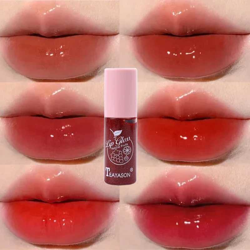 Moisturizing Glitter Lip Gloss Long Lasting Sexy Plumper Pearl Jelly Liquid Lipstick Shiny Mirror Lips Tint Lips Makeup CosmeticXJ241205