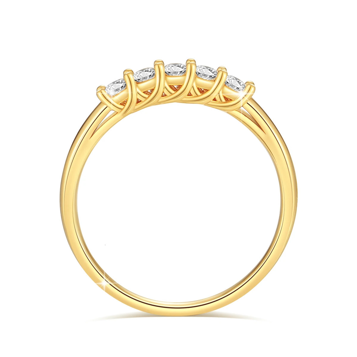 Row Ring 18K Gold Au750 Diamond Ring Womens Wedding Anniversary Engagement Gift High Jewelry Certificate 240805
