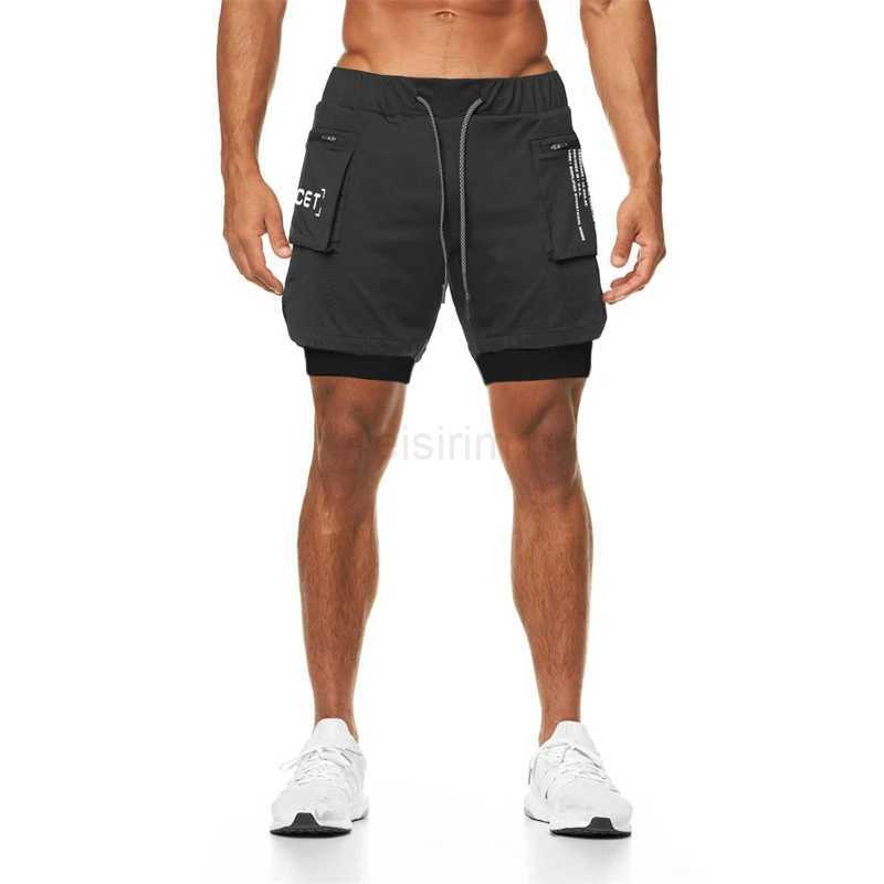 Sport Shorts Men Sportswear Double-deck Running Shorts 2 In 1 Beach Bottoms Summer Gym Fitness Training Jogging Short Pants M240720
