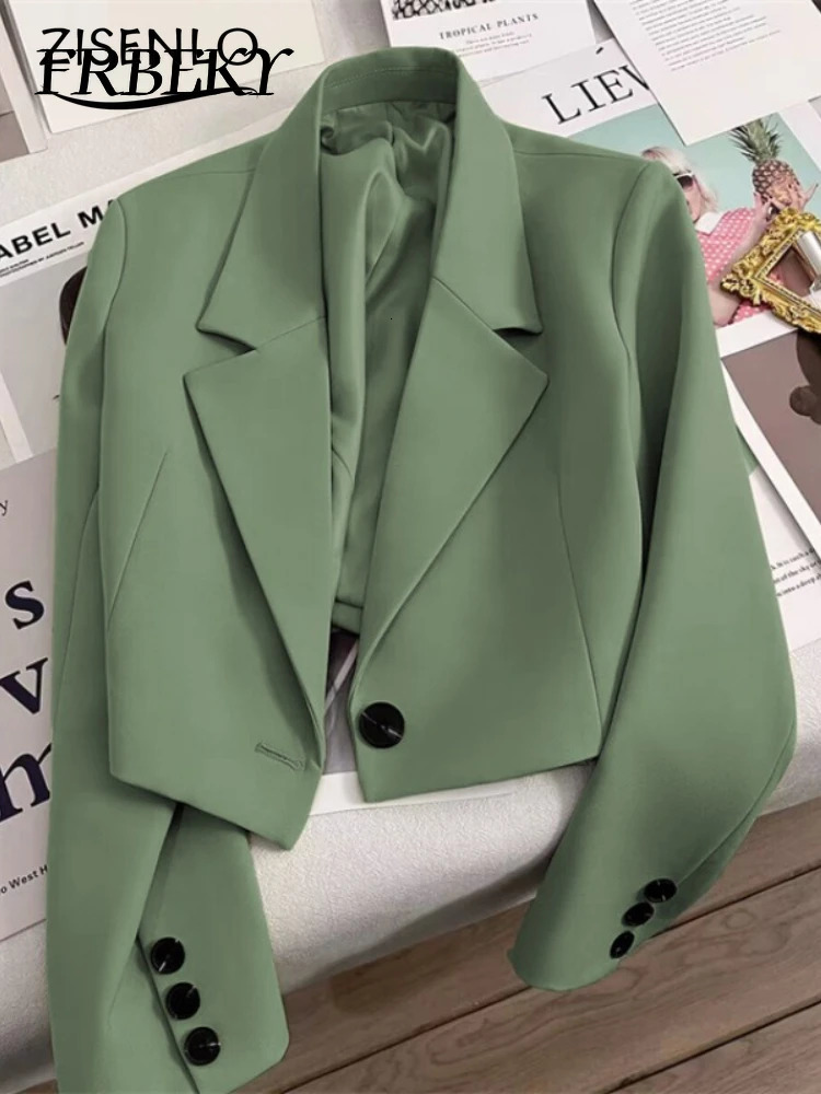 Blazer Woman Spring Solid Color Temperament Suit Jacket Fashion Trend Suit Elegant Outerwears Korean Reviews Many Clothes 240715