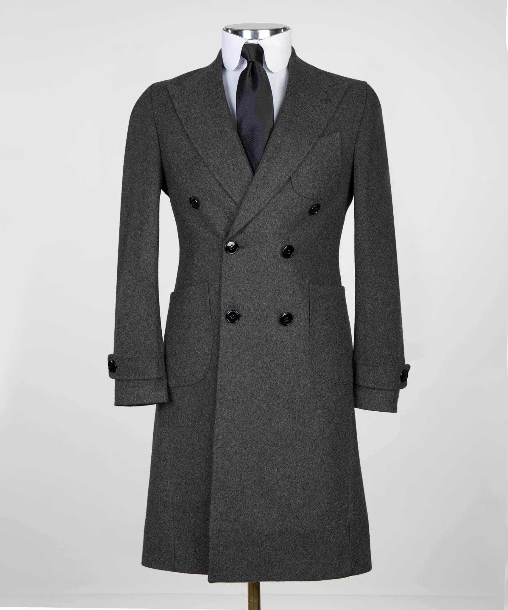 Casual Men Tuxedos Custom Made Winter Double Breasted Business Wedding Party Groom Suit Coat 1 Piece