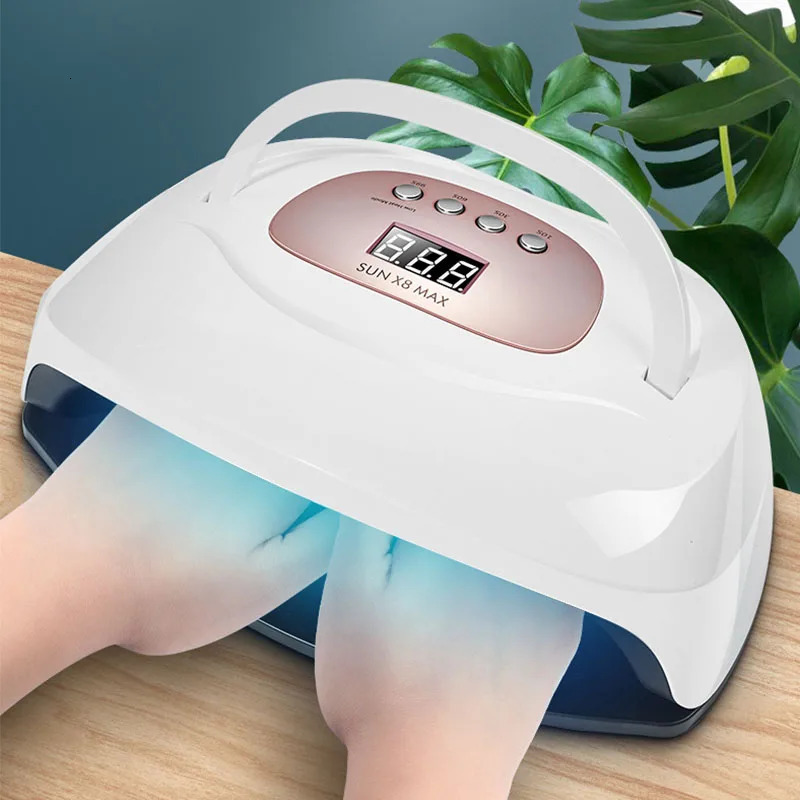 X8MAX 57 UV LEDs Professional 150W Nail Potherapy Machine Simulated Sunlight Nail Dryer Lamp Manicure Tool Salon Equipment 240719