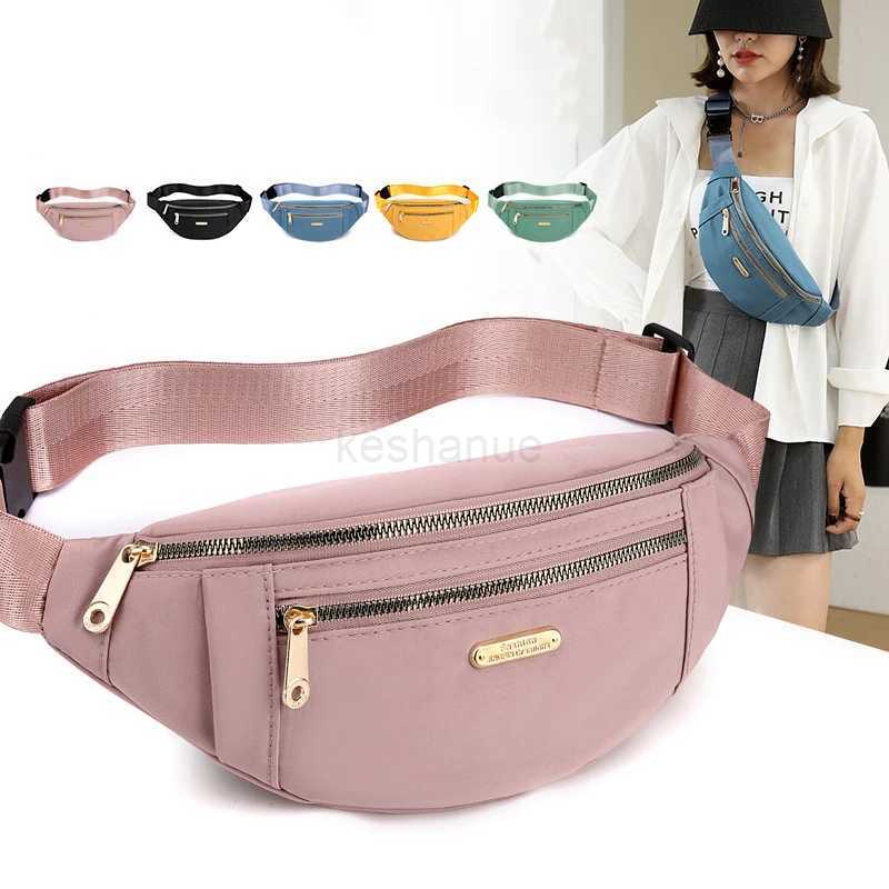 Waist Bags for Women Oxford Leisure Color Waist Bag Shoulder Crossbody Chest Bags Handbags All-match Messenger Belt BagsXJ240720