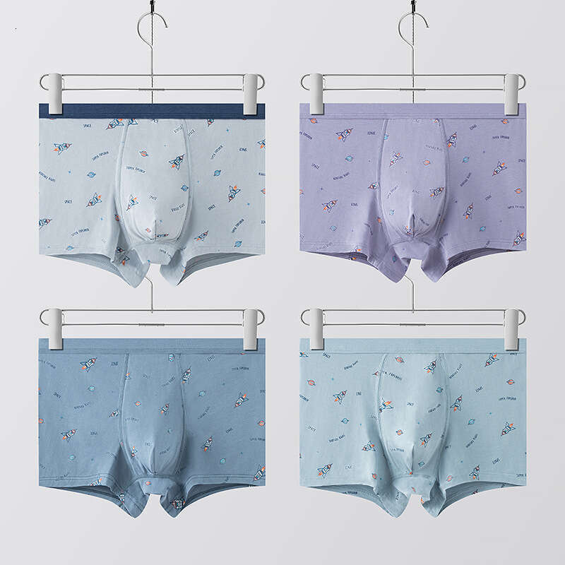50S Trendy Pure Cotton U Convex 3D Teen Men's Printed Adolescent Student Underwear Male Men Underwear Boxer Shorts Mutande Men Boxers Boxers for 