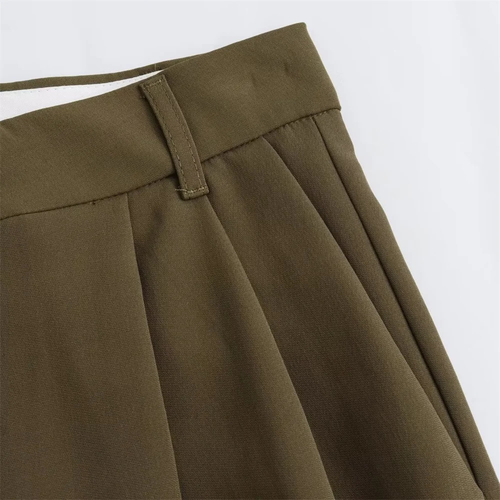 UNIZERA AutumnWinter Womens Wear Fashion Style Slim Fit Short Tank Top Vest Wide Leg Pants Set 240712