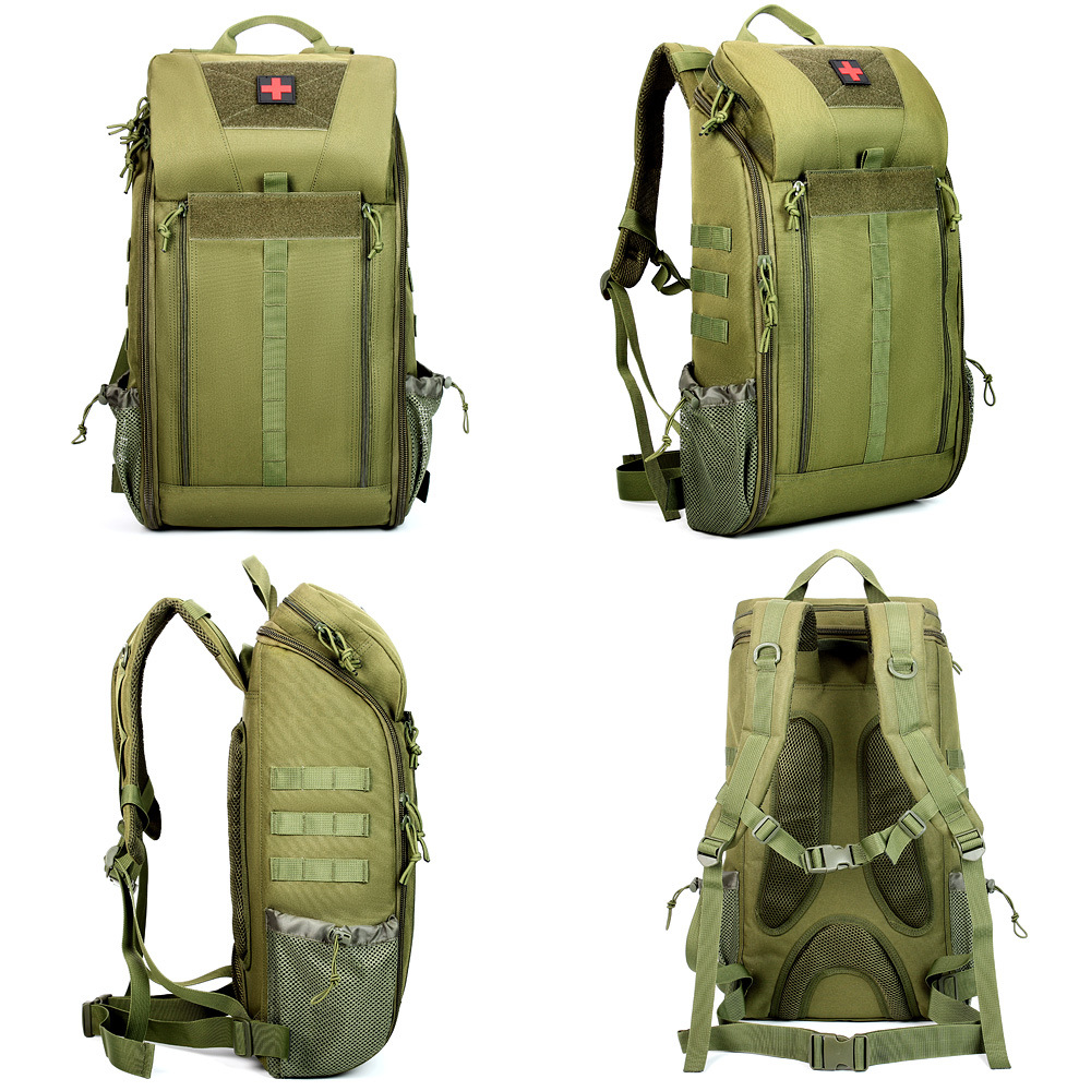 New Oxford Cloth Tactical Outdoor Medical Backpack Large Capacity Camping Mountaineering Backpack First Aid Bag Multi functional Storage Bag
